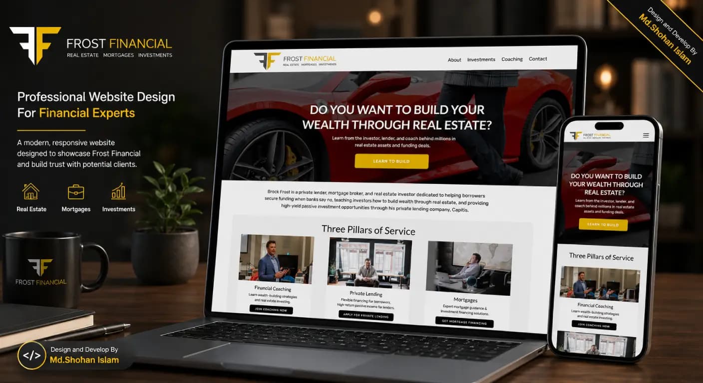 Frost Financial Squarespace Website - Md. Shohan Islam